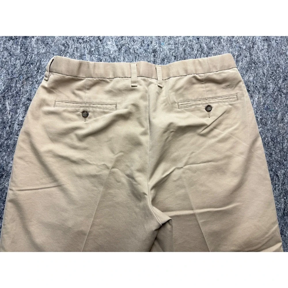 Dockers D3 Classic Fit Khaki Pants Mens 36x29 Tan Flat Front Chino Trousers